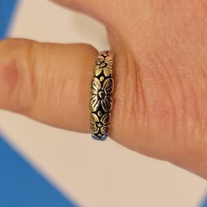 925 STERLING Floral ring